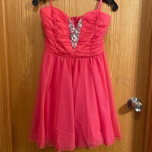 Salmon/pink cocktail or prom dress, only worn once